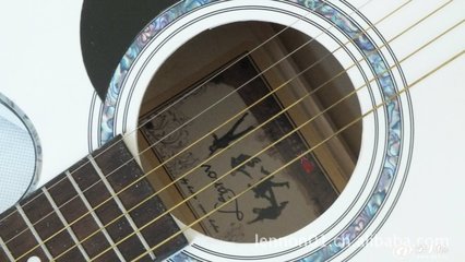 優(yōu)質(zhì)民謠吉他 lennov 41寸白色新款 專業(yè)商家為您供應高品質(zhì)吉他_民族彈撥樂器_第一槍